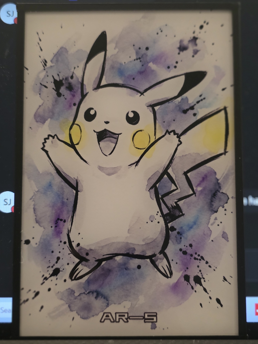 Pokemon Pikachu Watercolor Art Board